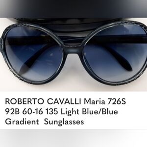 Roberto Cavalli Maria pearl blue glasses rx lenses for magnification